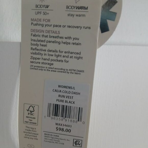 Calia Black vest size large - Picture 4 of 5